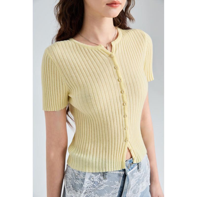 TonLion Women's Short Sleeve Knit Cardigan