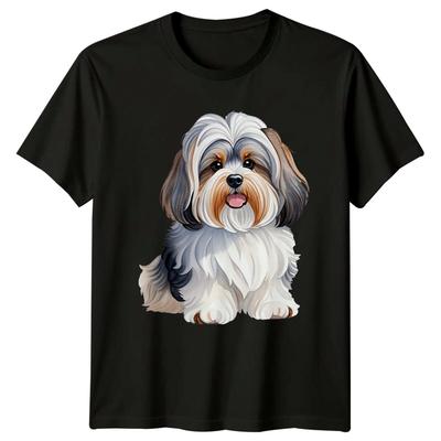 Cute Watercolor Havapoo Dog Breed Pet Portrait TShirt