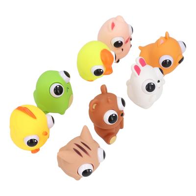 8 peças Brinquedo de Apertar Desenho Animado Abertura de Olhos Alívio de Estresse Ansiedade Animal Apertando Brinquedo Sensorial para Crianças