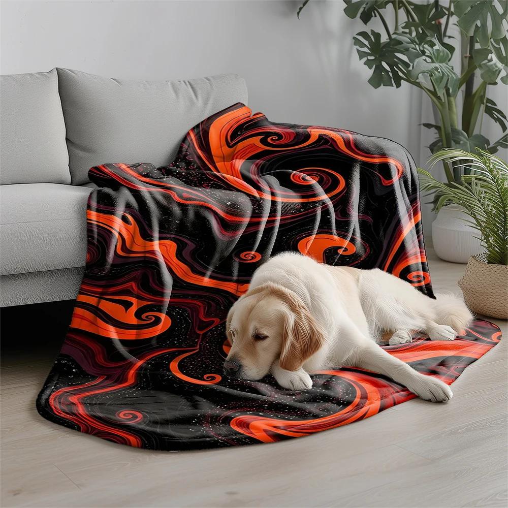 Swirling Color Blanket Microfiber Flannel Cover Blanket Bedroom Living Room Sofa Soft And Comfortable Home Decoration