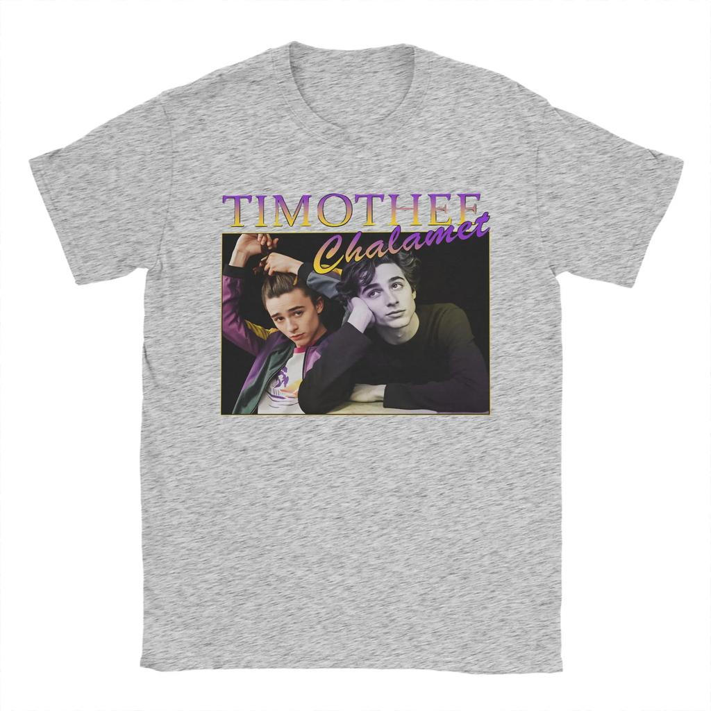 Timothee Chalamet American Actor T-Shirt Harajuku T-Shirts Couple Cotton O-Neck Oversize Top Tees Short Sleeve Y2K Funny Tops