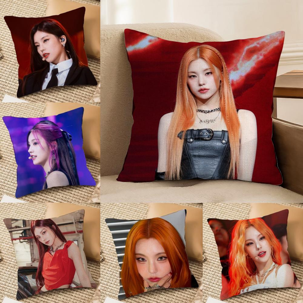 Hot singer IITZY YYeji Pillow Case pillowcase doublesided printed sofa cushion bedroom headboard