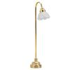 Miniature Dollhouse Floor Lamp Beautiful Cute Gold Flower Floor Light 1/12 Scale Miniature