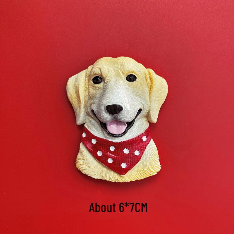 3D Shiba Inu & Pomeranian Dog Fridge Magnet - Teddy Magnetic Pet Decor Sticker