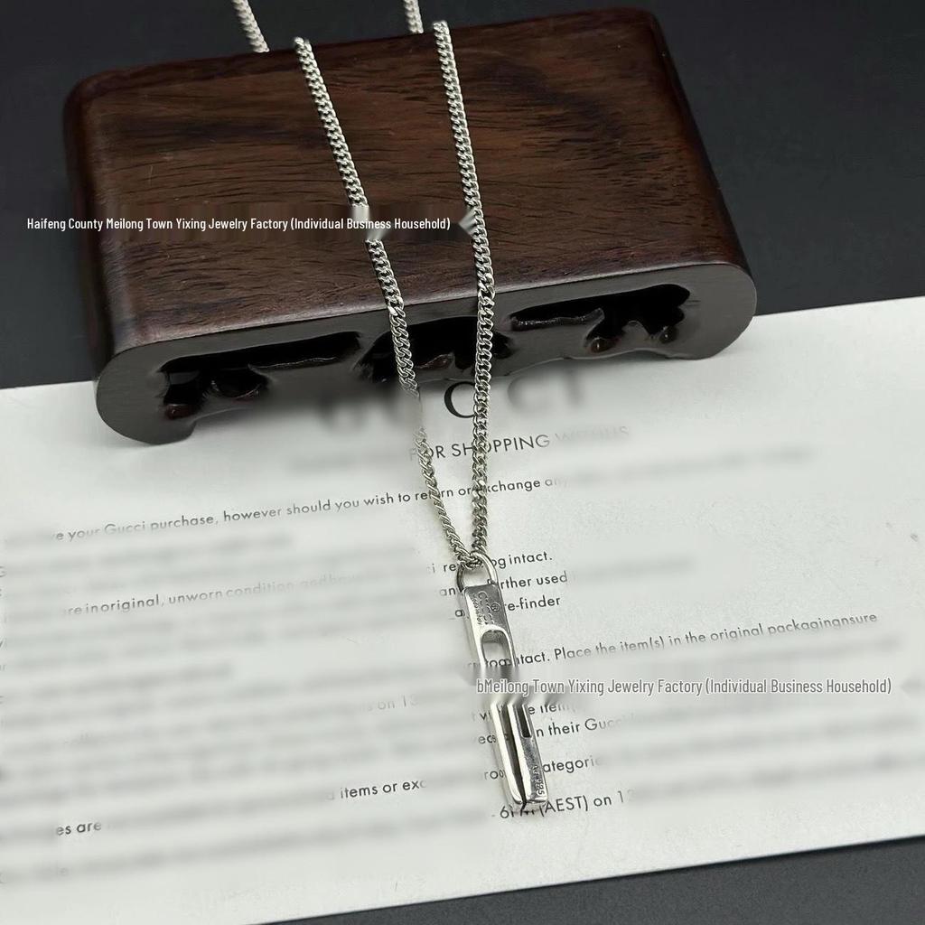 Vintage-Style Double G Skull & Key Necklace: Unisex Large Size, Fearless Love & Tiger Head Sweater Chain