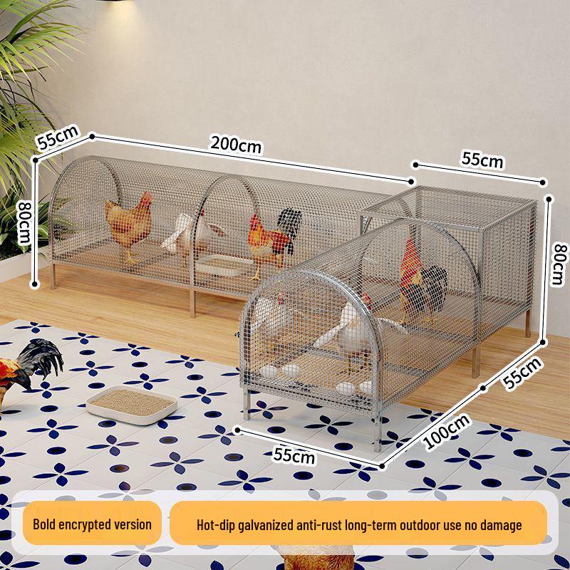 Reinforced Poultry & Rabbit Coop: Rodent & Weasel-Proof, Excellent Droppings Leakage, Thickened Bottom