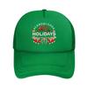 Holiday Aliens Whimsical  Inspired Festive Xenomorph Design Mesh Baseball Cap