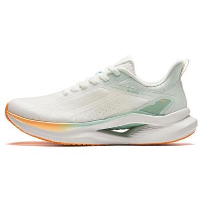 Comfortable Shock Absorbing Breathable Lightweight Low Top Casual Running Shoes Women Sneaker White Green 922425506-2