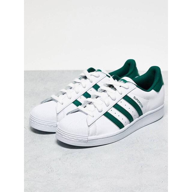 

Бело-зеленые кроссовки adidas Originals Superstar