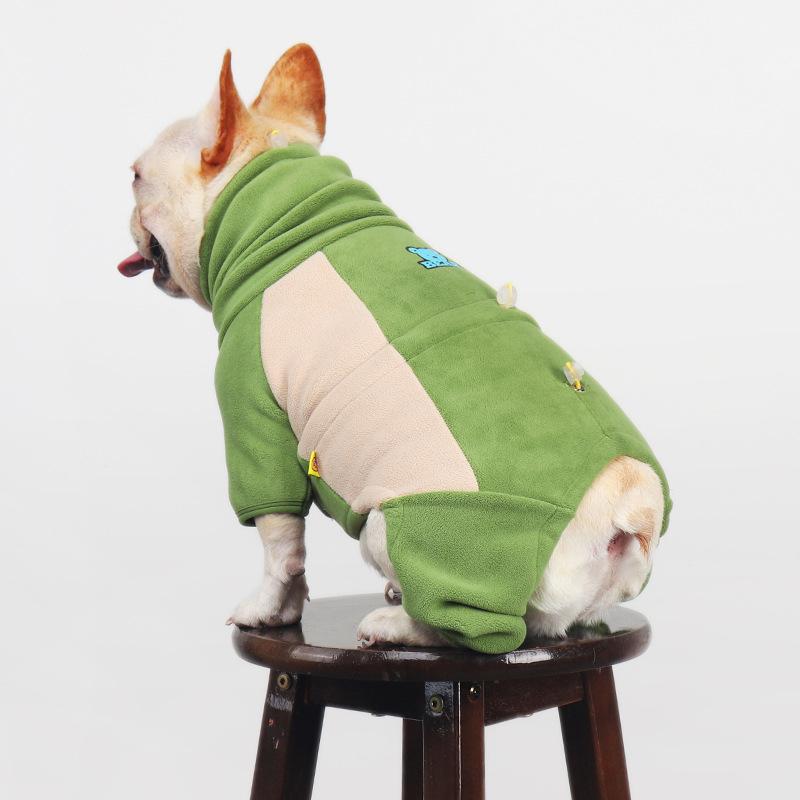French Bulldog Clothes Winter Pug Dog Jumpsuit Thick and Warm Pet Apparel Poodle Bichon Frise Schnauzer Frenchies Dog Costume