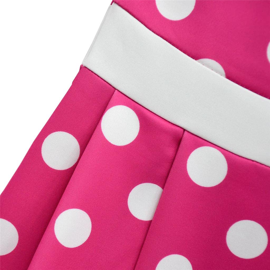 Baby Girls Polka Dot Fancy Dress Halloween Costume Birthday Party Outfit with Mouse Ears Hair Hoop Hot Pink Age [Dressy Daisy] 3-4