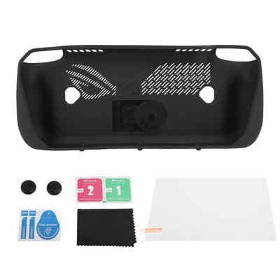 Schutzhülle für ROG Ally X 2024 TPU ABS Spielkonsolenabdeckung Schale mit Rückenständer Bildschirm