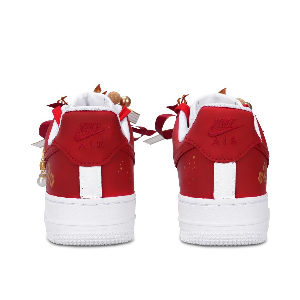 Nike Air Force 1 Heaven's Perfect Match Abrasion Resistant Abrasion Resistant Low Top Skateboard Shoes Unisex Red DD8959-100(Team971-3)