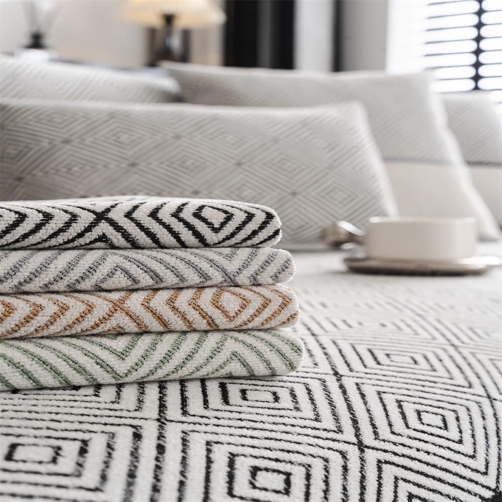 Light Luxury Comfortable Non-Slip Multi-Person Sofa Combination Simple Modern Chenille Composite Sofa Cushion  Cushion