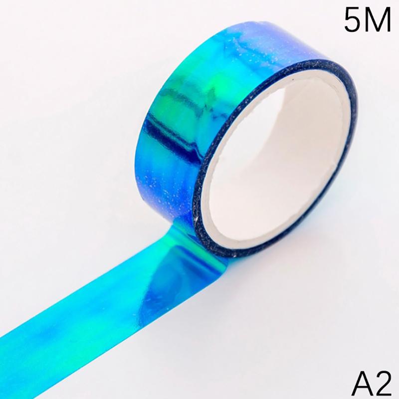 500Cm Holographic Rg Prismatic Glitter Tape Hoops Stick Rhythmic Gymnastics Ring Decoration Fitness Equipment Diy Scrapbooking