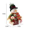 Christmas Plush Snowman with Hat Scarf Cute Santa Snowmans Doll Xmas Decorative Ornament Toy Winter Decorations for Office Table