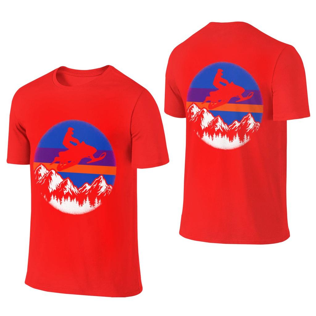Snowmobiling Sled Vintage American Snowmobile Hong Kong Style Reversible Tshirt Casual Vibe Durable Unisexs Tshirts