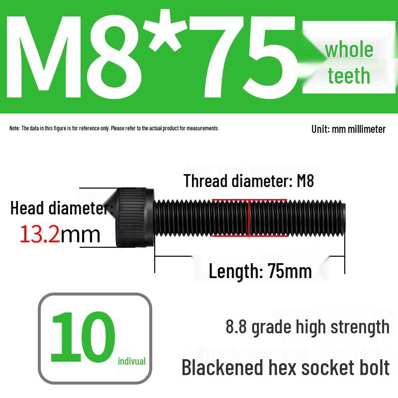 8.8 High-Strength Socket Head Cap Screw Bolt (M4-M20)