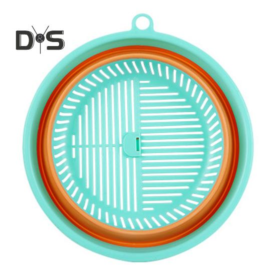 Dish Cover Ventilated Space Saving TPR Multi Functional Isolate Flies Food Cover Vegetable Washing Colander Cooking Supplies