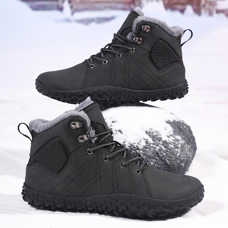 

New Winter Men Boots Waterproof Snow Boot Outdoor Non-slip Barefoot Boots Winter Warm Casual Sneaker Plush Warm Cotton Shoes 39