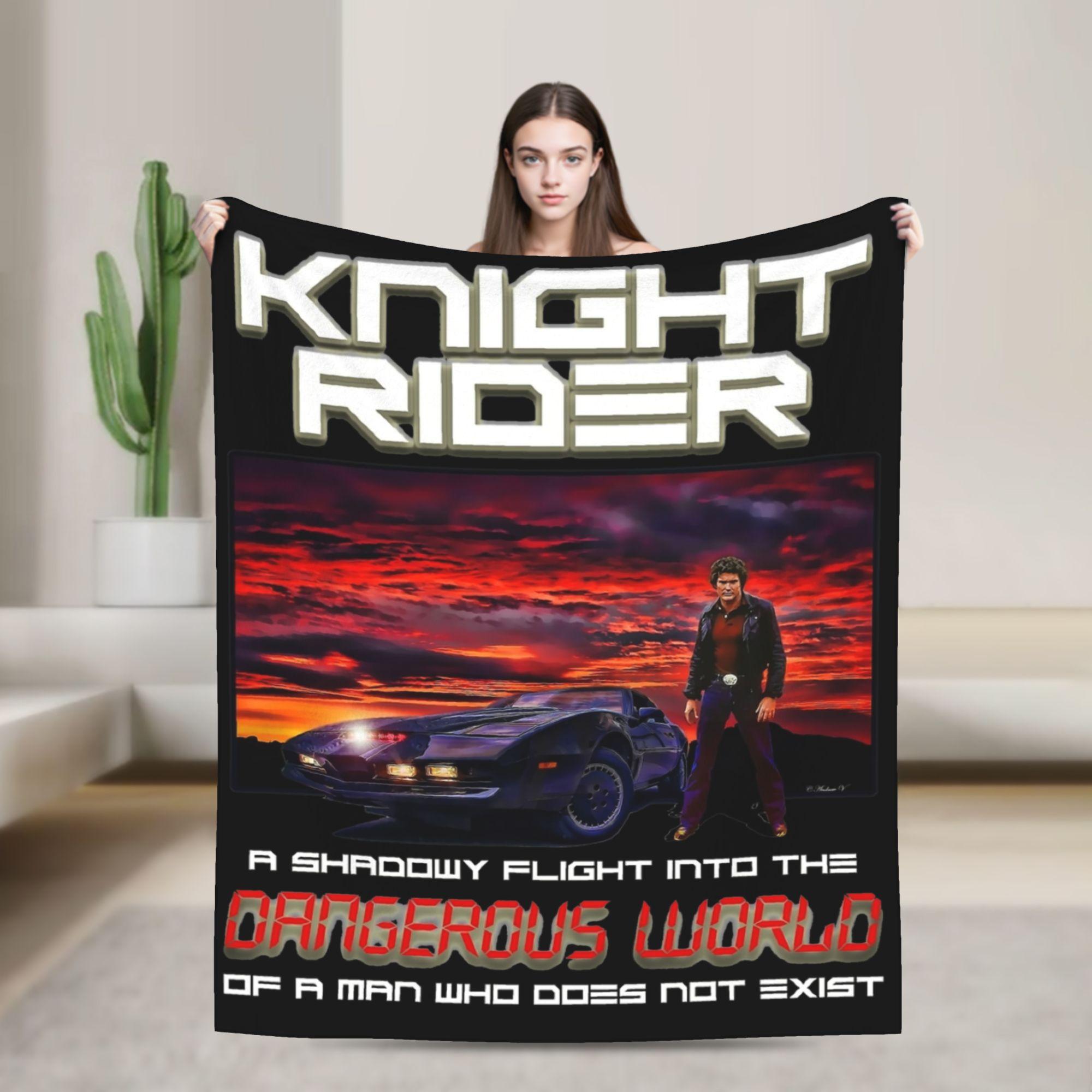 

Knight Rider Knight Industries 2000 Kitt Knitted Blanket David Hasselhoff Wool Throw Blanket Sofa Rug Piece Soft Warm Breathable 30x40in