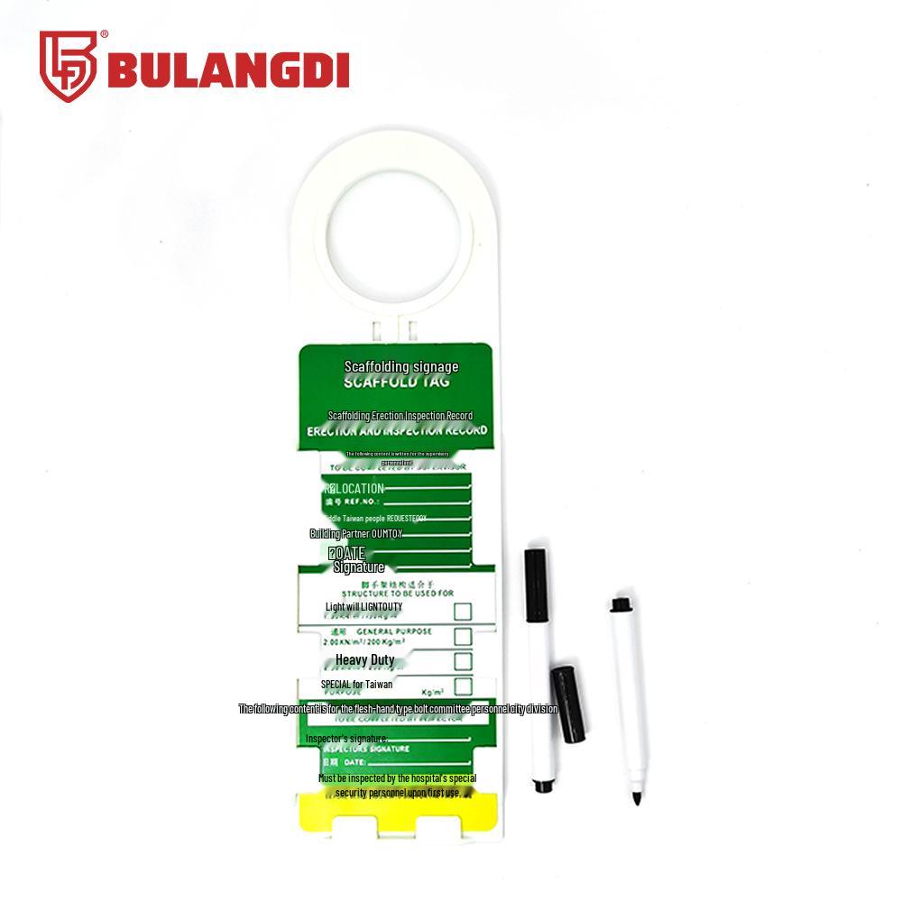 Safety Inspection Shutdown Tag for Construction Site