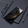 Coque de téléphone en verre noir motif ondulé doré profilée adaptée pour Samsung GalaxyS26 S25 S24 S22 S21 S20FE/Ultra/Plus anti-chute