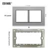 EIOMR A6 Series Grey Flame Retardant PC Panel Wall Switch EU Socket HDMI-compatible USB Type-C 2.1A Charger TV RJ45 Module DIY