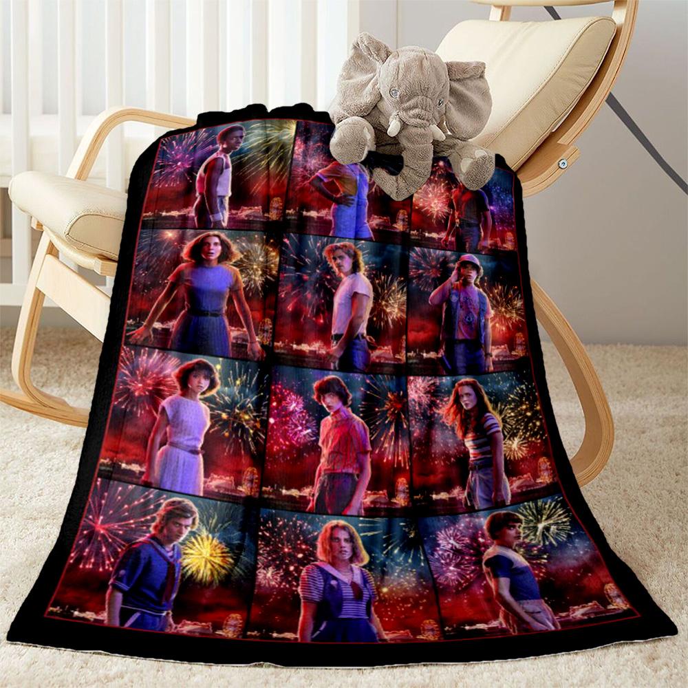 Stranger Things Blanket Suitable for sofas,travel, living rooms also a good gift for friends and family Suitable for all seasons.