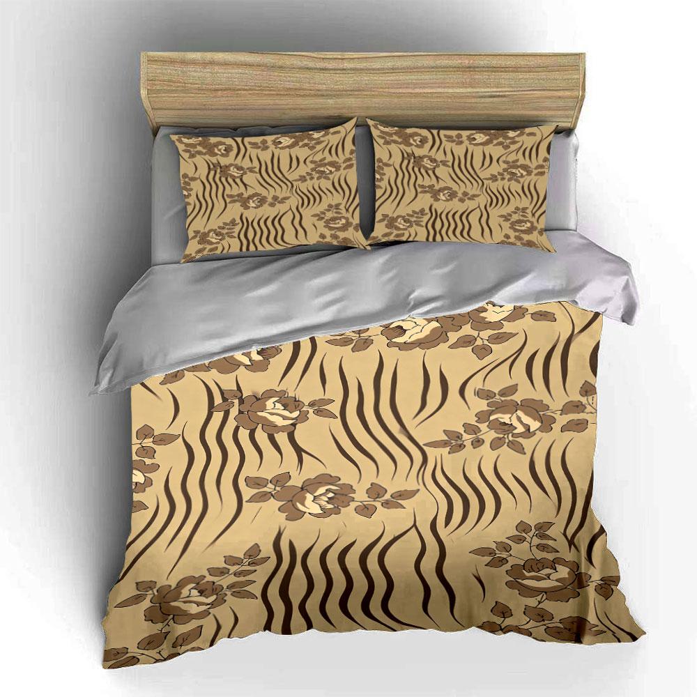 Floral and Zebra Stripes. Bedding Sets Duvet Cover Sets Duvet Covers Pillowcases(1 * Duvet Cover 2 * Pillowcases Without Duvet Insert)