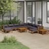 VidaXL Garden Furniture Set 12 Pcs with Cushion Solid Acacia Wood