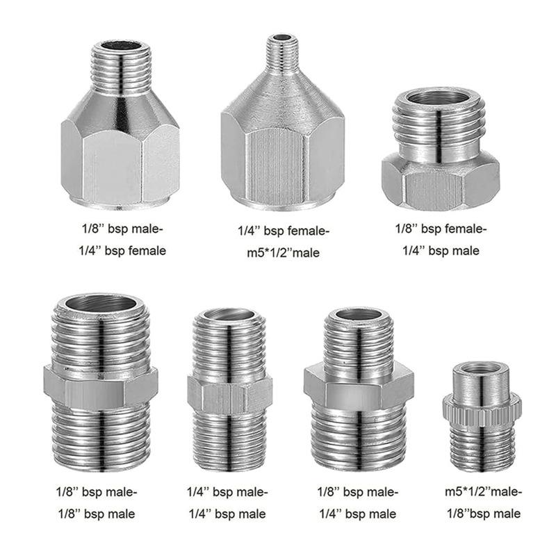 1Pc Airbrush Adaptor Fitting Accessories Replacement Part Coupling Connector Tool For Compressor And Air Brush Hose