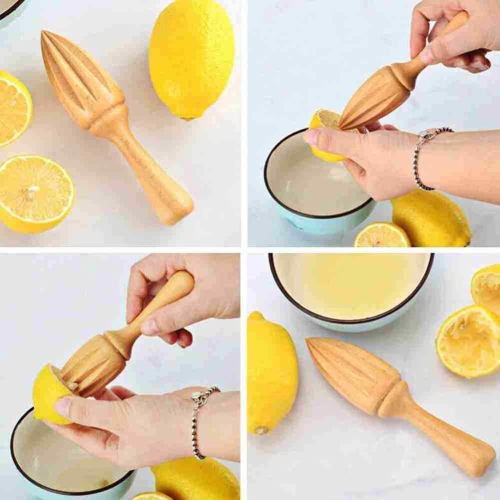 Wooden Press Cone Manual Juicer Log color Fruit Orange Juice Extractor Portable Beech Lemon Cone