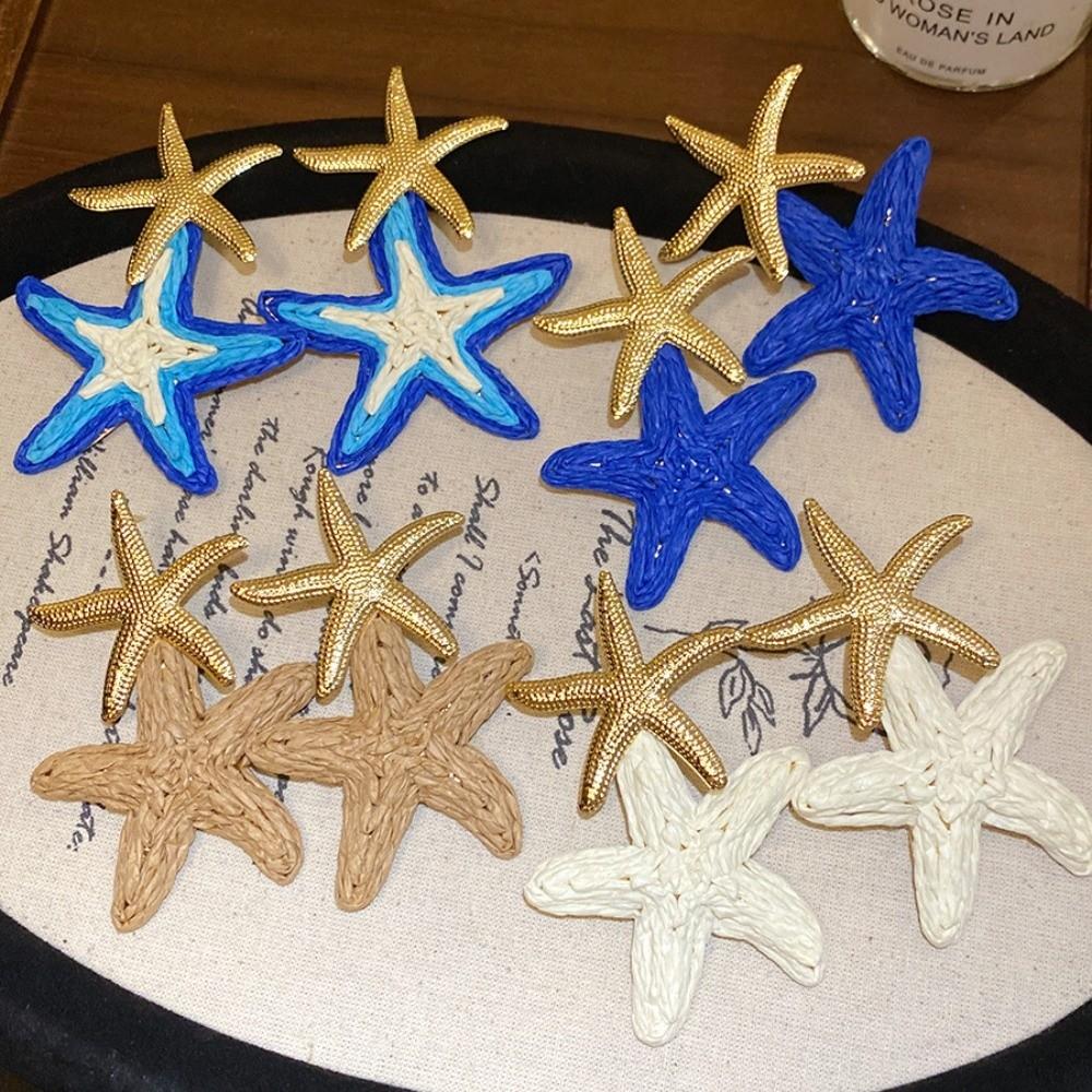 Elegant Starfish Earrings Personality Star Dangle Earrings Unique Starfish Ear Pendant  Vacation