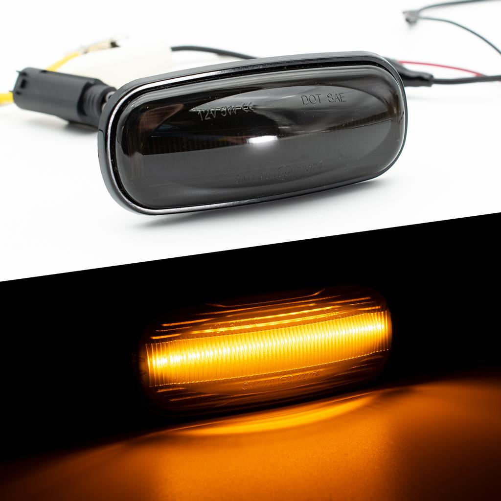 Luz indicadora de señal de giro LED dinámica de barrido lateral, luz indicadora de repetición para Discovery 2 99-04 Freelander Defender XGB000030