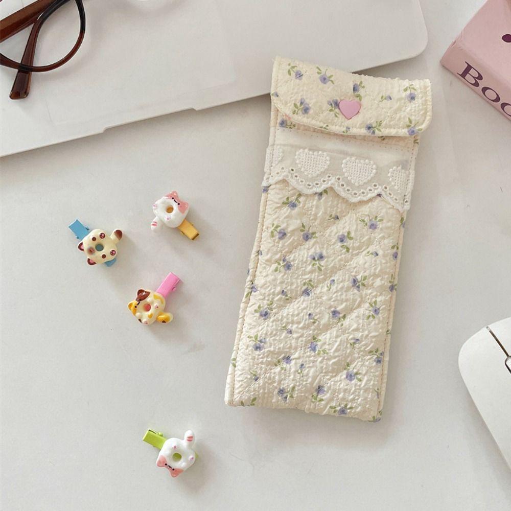 Sweet Cotton Glasses Storage Bag Korean Style Lovely Eyeglasses Case Eyewear Protector