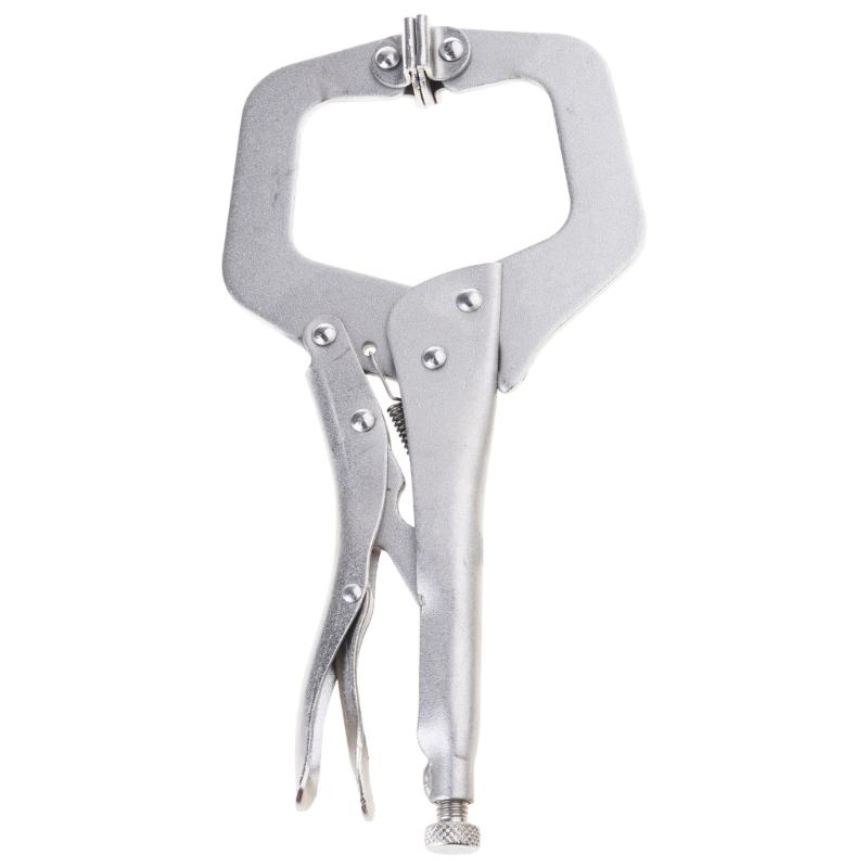 Locking C Clamp Locking Pliers Adjustable Welding Clamps Vises Regular Tip and Swivels Pad for Shop Home Farm Automotive