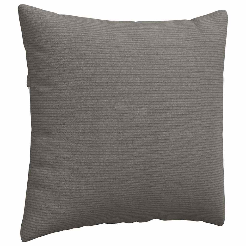 Sofa Cushions 2 Pieces Light Grey 45 X 45 Cm Corduroy Fabric