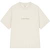 Loose Fit Crew Neck Short Sleeve T-Shirt Unisex Tops Cream 40HM228-CKS