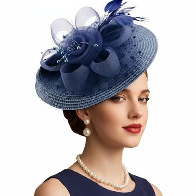 Exquisite Mesh Feather Headband Sweet Masquerade Hair Band Party Bride Headdress  Photography