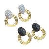 Vintage Elegances Textured Hoop Earrings Double Tone Option Metal Party Accessories Alloy Texture for Fashion Outfits