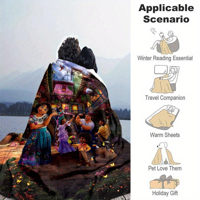 1pc, Enchanting Home Decor: Magical Family Blankets Perfect Gifts for Your Cozy Living Room, Bedroom & More! Ideal for Sofa, Travel, Camping, Car