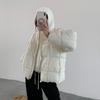 Winter 2026 Women's Korean Style Hooded Lightweight Puffer Jacket - Short, Faux Two-Piece Design.
