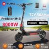 YUME Raptor Electric Scooter 6000W Dual  Motors 60V eScooter 11 Inch Tires Max Speed 80KM/H Max Range 96KM NFC Electric Scooter