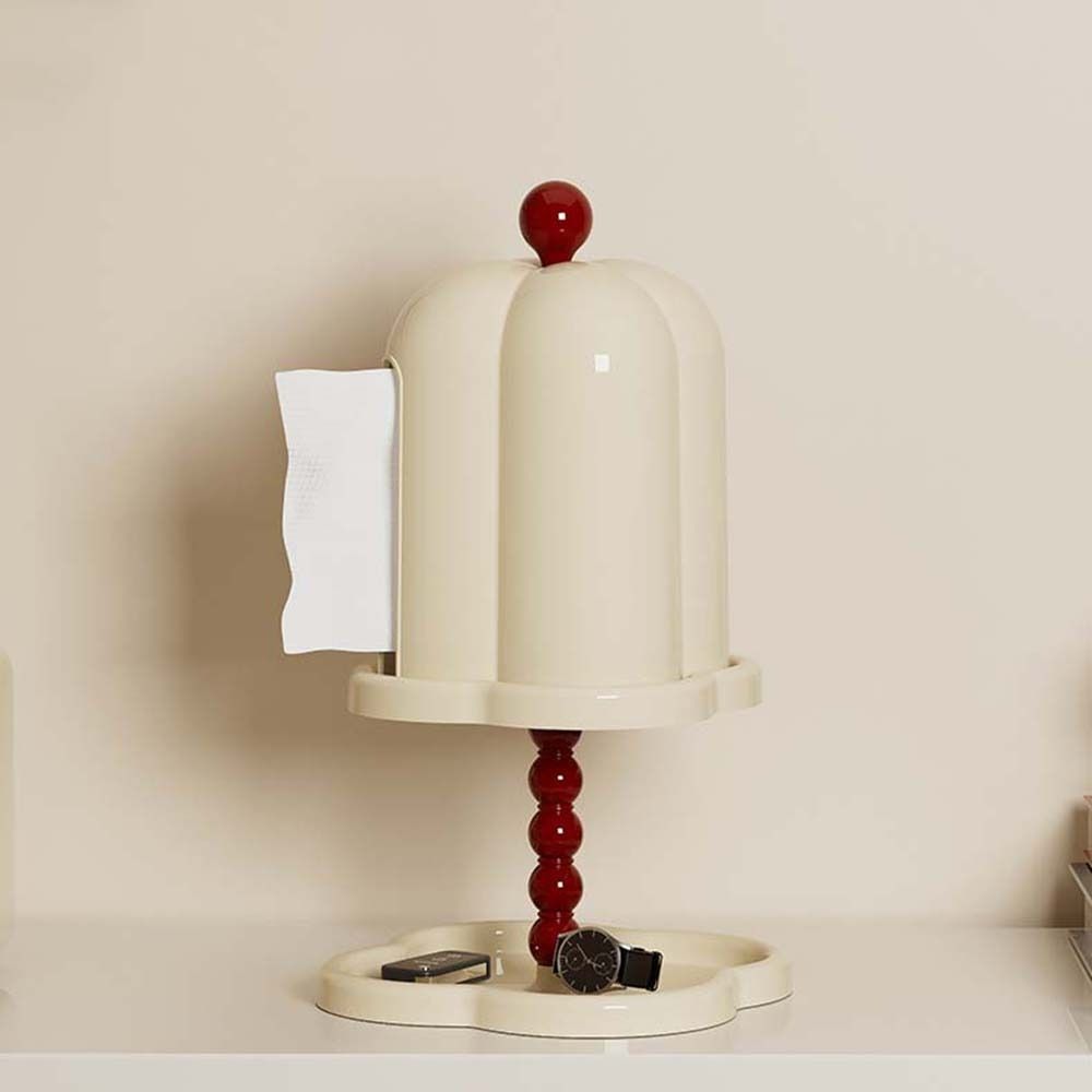 

Large Capacity French Retro Tissue Box Double-Layer Tissue Box Napkin Holder Living Room бежевий