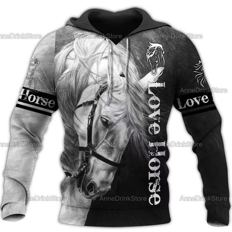 Winter New Sweater European and American Style Lion Animal 3D Three-dimensional Printing Pattern Large Size Loose Sweater