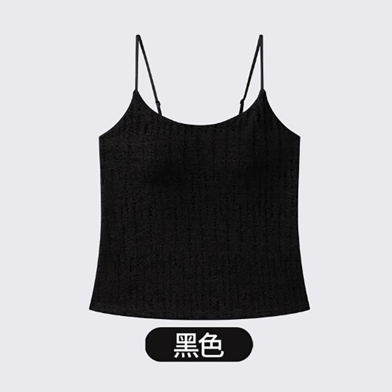 Linen Style Sling Vest, Women's Inner Cover with Chest Pad, New Summer Thin Style Can Be Worn Outside, Top Backing, Beautiful Back