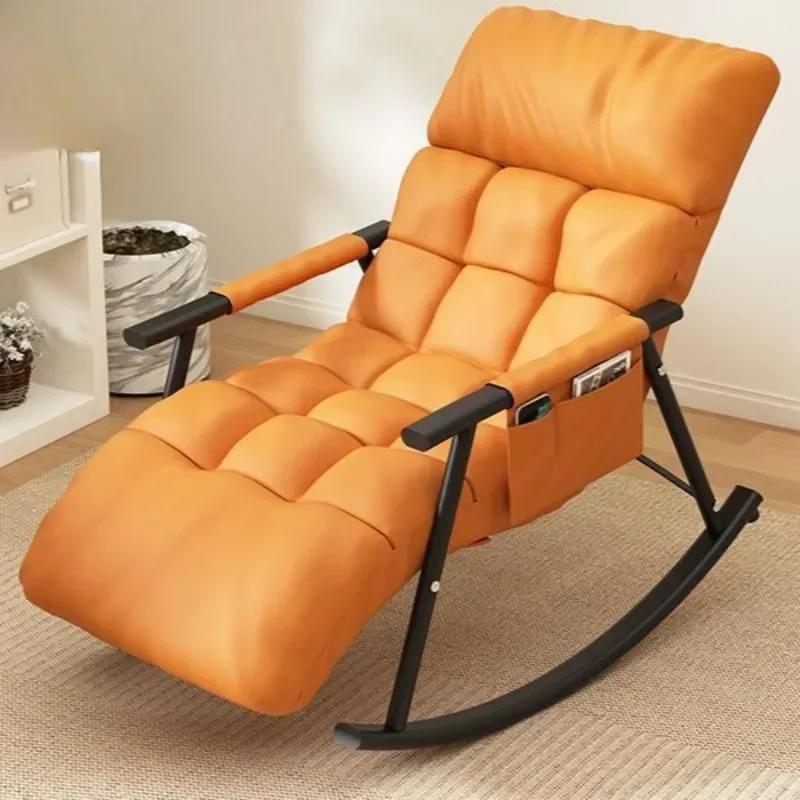 Light Luxury Rocking Chair Simplicity Leisure Balcony Nap Lounge Chair Stable Reinforce Bedroom Home Multiple Purposes Lazy Sofa