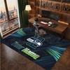 Tappeto in Cristallo Vellutato Personalizzato Seattle Seahawks, Tappeto Morbido Antiscivolo con Testo Nome Personalizzato per Soggiorno Camera da Letto
