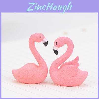 Decorative Pvc Flamingo Ornament Keychain Cake Topper Small Landscape Figurine